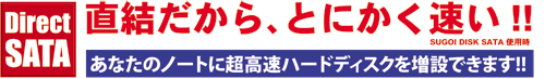 直結だから、とにかく速い!! あなたのノートに超高速ハードディスクを増設できます!!